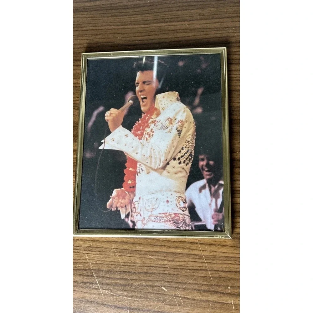 Vintage Elvis Presley Framed Portrait Collection Set Of 2 Music Memorabilia 8x10